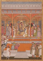 Mirza Md Muazzam Shah Khurram Bakht Bahadur riceve Saadat Ali, Nawab di Aw